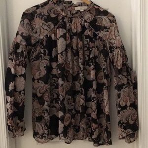 Ann Taylor LOFT Floral Sheer Blouse Stock Stuffer!